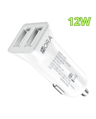 CARGADOR VEHICULAR 2.4A BLANCO MOD. GAR128B