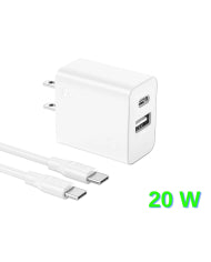 COMBO CARGADOR TIPO C TIPO C PD 20W BLANCO MOD. GAR162B