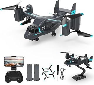 LM19-A Drone with Camera for Beginners, WiFi Live Video Remote Control Drones for Kids 8-12, Easy & Ready to Fly RC Plane, HD RC Quadcopter Gift Toy for Boys, FPV Drones for Adults, 2 Batteries