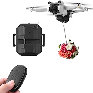 Airdrop System Compatible with DJI Mini 4 Pro/Mini 3/Mini 3 Pro/Mini 2/Mini SE Drone Payload Dropper Release Dropping System Delivery Transport Device Thrower for Fishing Line Dropper,Wedding,Rescue