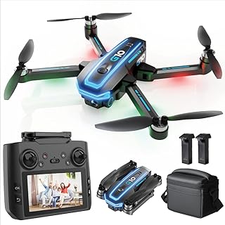 GPS Drones with 4K Camera for Adults with HD Screen on Controller and Follow Me Mode,Long Flight Time and Distance,Transmission and GPS Auto Return,G10 RC Quadcopter Easy fly for Beginner and Kids,Under 249g