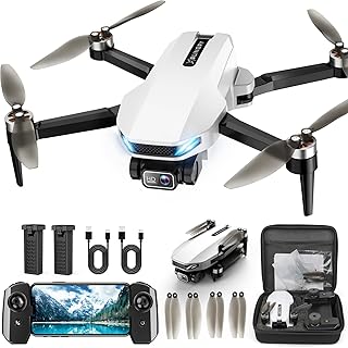 Drone with Camera for Adults, 2K HD GPS Drones with Auto Return, Follow Me, Circle Fly, Waypoint Fly, Optical Flow, Brushless Motor, Foldable 5G Transmission FPV Quadcopter