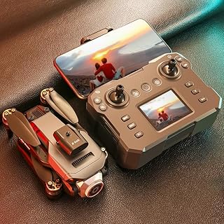 RC Drone With Screen Display, no need to rely on my phone,Dual Camera, Stunt Rolling, Optical Flow Hover, LED Lights, Speed Adjustment, Impact-Resistant ABS Shell, Quadcopter, 2 Batteries, Memory Card, Card Reader, Handbag