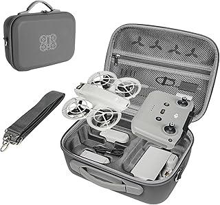 Carrying Case for DJI Neo Fly More Combo, Portable PU Leather Shoulder Bag, Waterproof Storage Bag with Adjustable Strap for DJI Neo Drone, RC-N3/N2 Remote Controller, Battery, Charging Hub