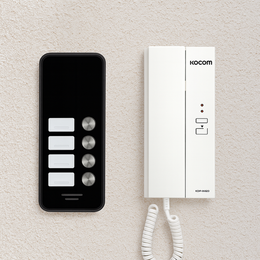 PORTERO DE SOLO AUDIO CON 4 INTERCOMUNICADORES