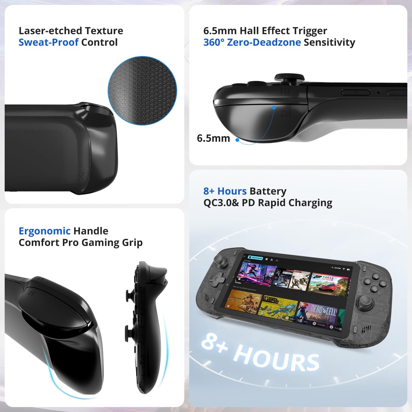 consola portátilJuegos en la nube + juego remoto: juegos en la nube: reproduce instantáneamente títulos AAA a través de Wi-Fi con suscripciones a Xbox Cloud Gaming (Beta), GeForce NOW, Amazon Luna, PlayStation Plus Premium y Boosteroid