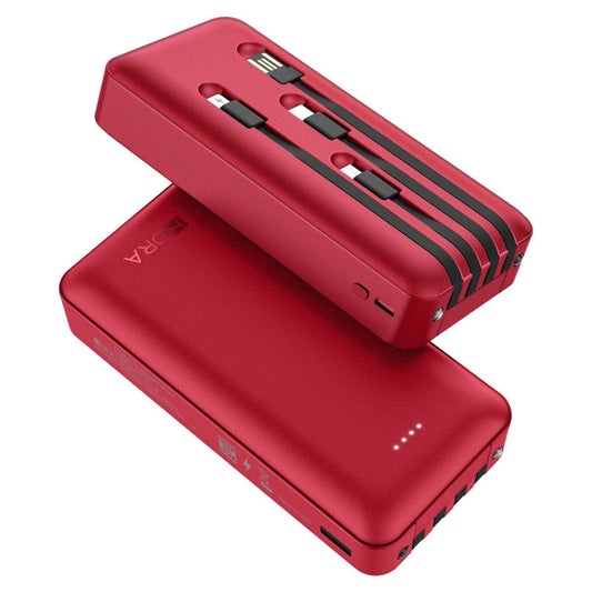BANCO DE CARGA 20000 mAh CUATRO CABLES USB / V8 / TIPO C / IPHONE MOD. GAR159