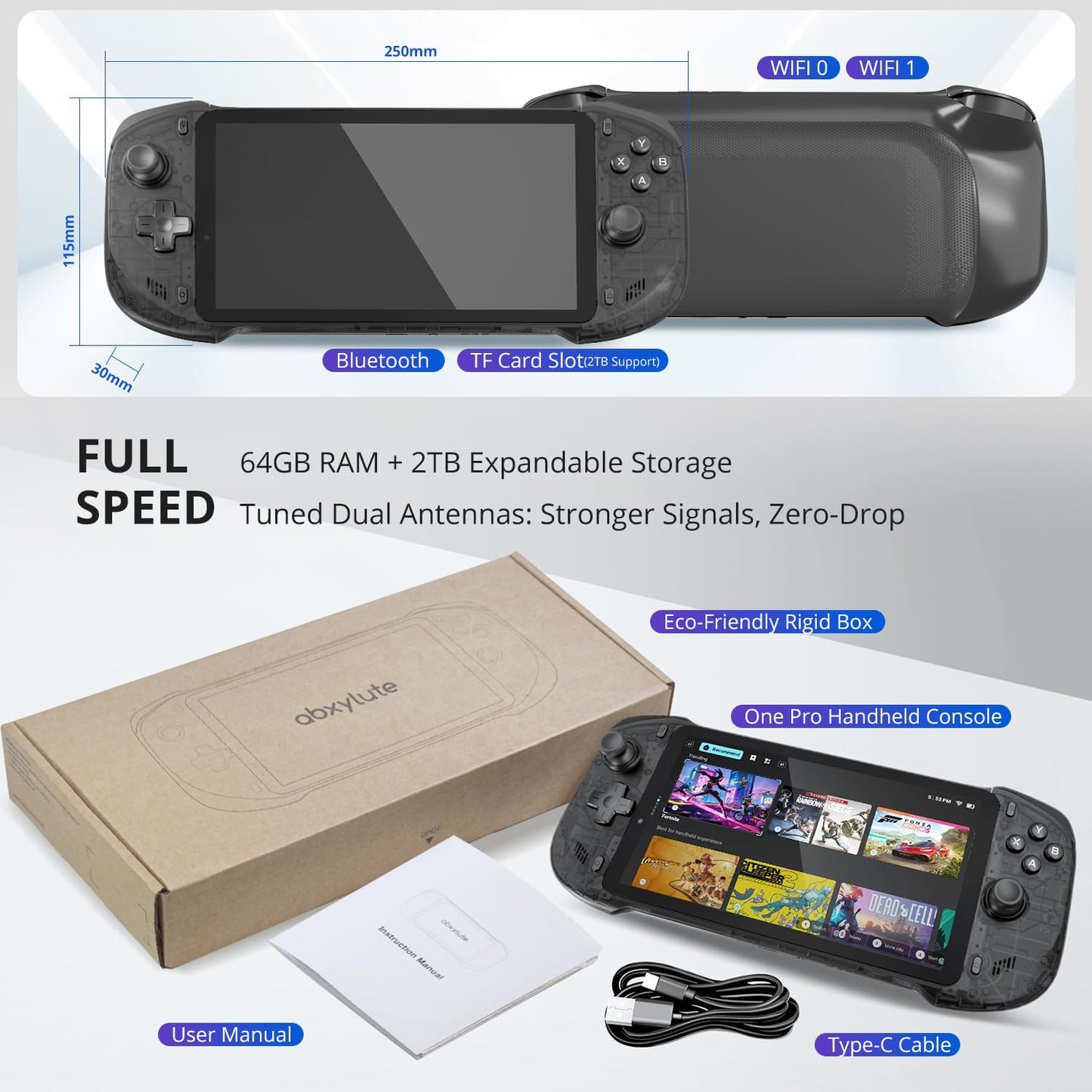 consola portátilJuegos en la nube + juego remoto: juegos en la nube: reproduce instantáneamente títulos AAA a través de Wi-Fi con suscripciones a Xbox Cloud Gaming (Beta), GeForce NOW, Amazon Luna, PlayStation Plus Premium y Boosteroid