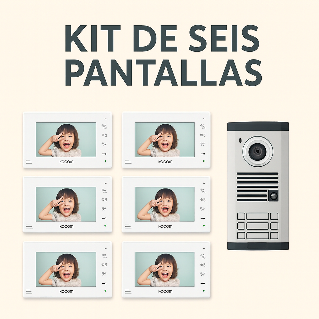 PORTERO DE VIDEO KIT 6 PANTALLAS ( KIT VIP )
