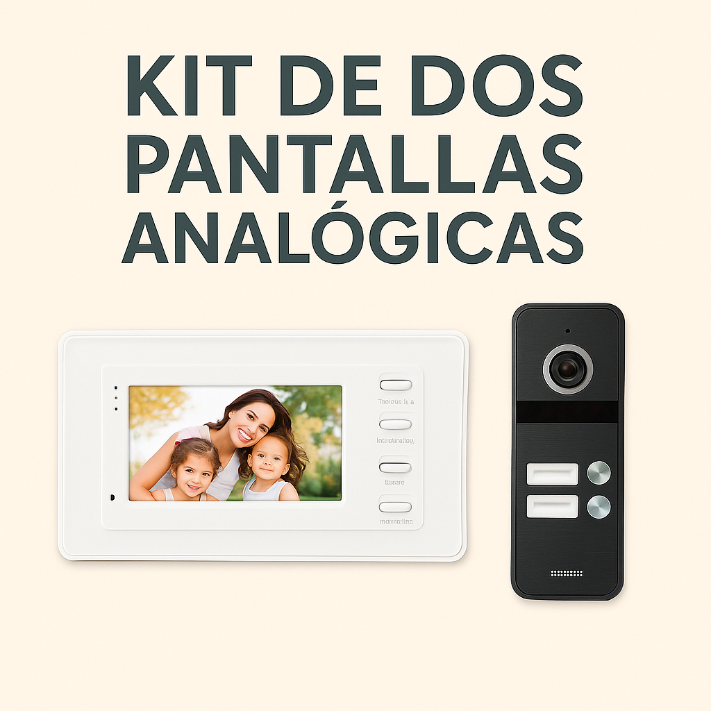 PORTERO DE VIDEO KIT DE DOS PANTALLAS ( KIT ECONÓMICO)