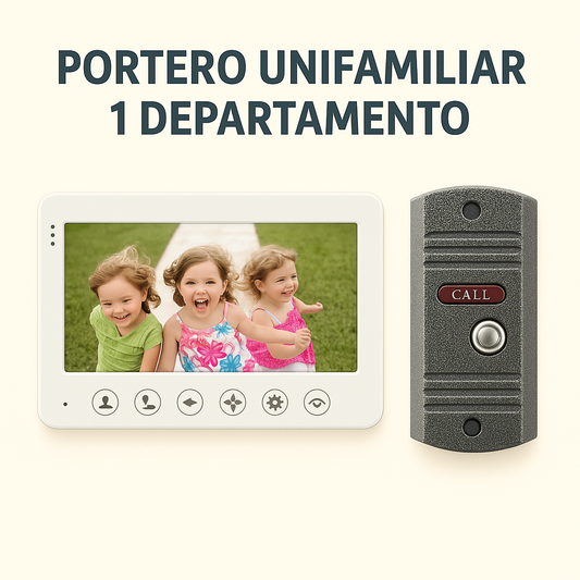 Botonera de audio y video un boton KIT DE UNA PANTALLA (KIT 1)