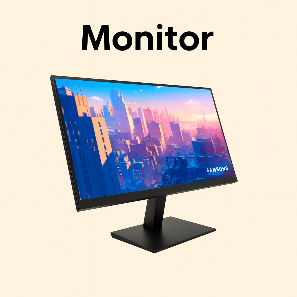 MONITOR SAMSUNG ESSENTIAL S3 27INC. Flat DP HDMI FHD 1920X1080 100HZ FreeSync BLACK