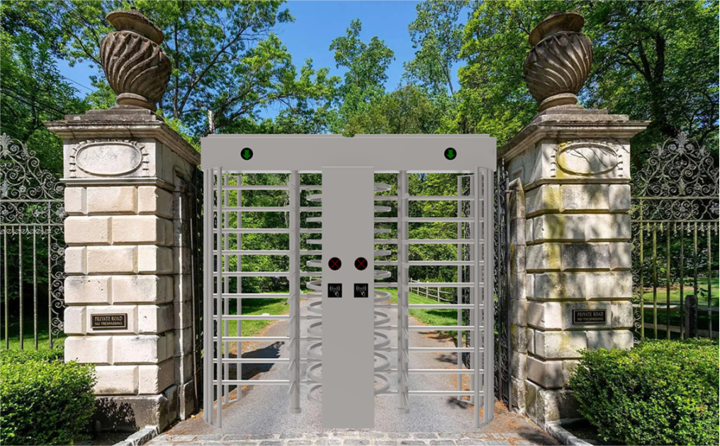 Torniquetes de seguridad biométricos de altura completa Torniquete doble automático para entradas y salidas estrictamente controladas