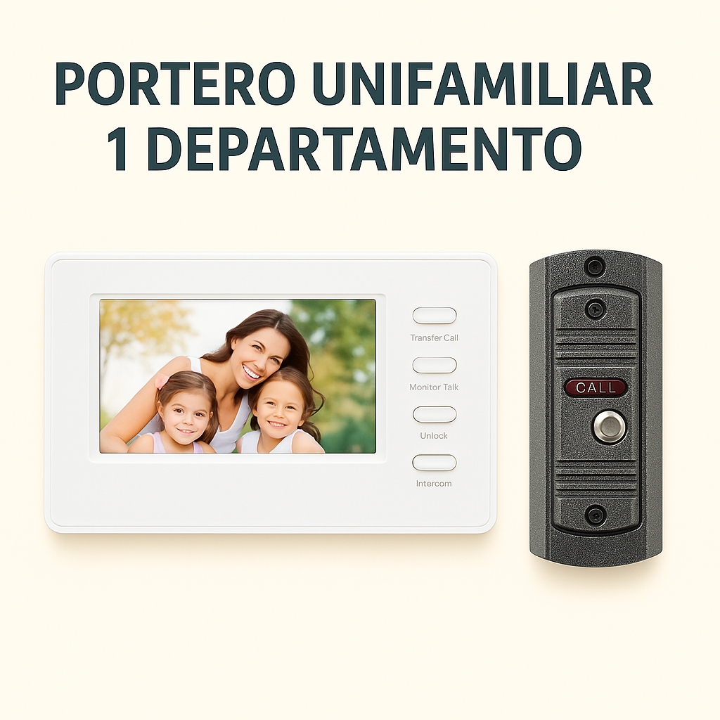 Video botonera de un pulsador con pantalla pequeña ( KIT 2 )