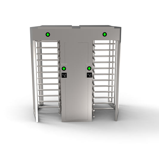 Torniquetes de seguridad biométricos de altura completa Torniquete doble automático para entradas y salidas estrictamente controladas