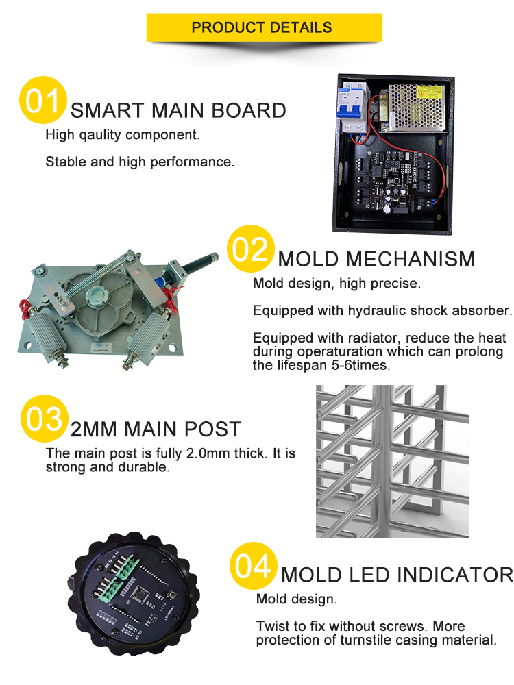 Torniquetes de seguridad biométricos de altura completa Torniquete doble automático para entradas y salidas estrictamente controladas
