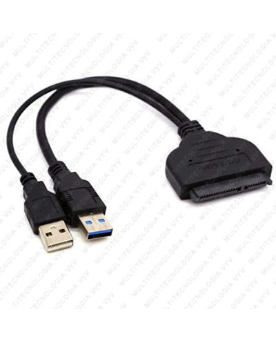 CABLE CONVERTIDOR USB 3.0 A SATA 22 PINES HDD 2.5 (DOS CABLES USB)