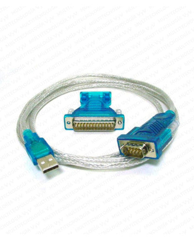 CABLE USB A DB9 MACHO CON ADAPTADOR DB25M DELTA