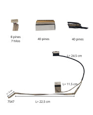 FLEX DE VIDEO DELL 15 7547 7548 15-7547 15-7548 DD0AM6LC210