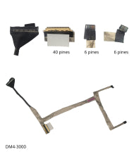 FLEX DE VIDEO HP DM4-3000 LVDS HD HTK LCD 50.4QC17.001