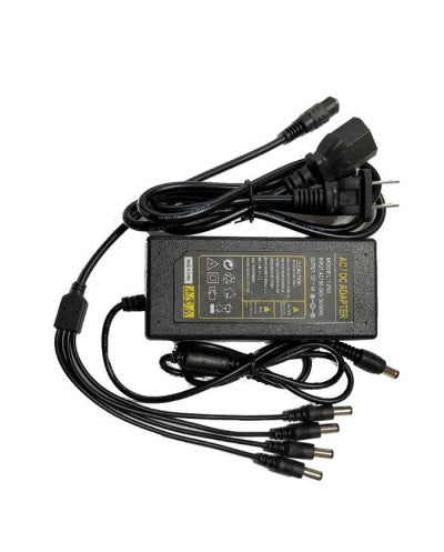 FUENTE DE PODER PARA CAMARA DE SEGURIDAD DE 12V 5A CON SPLITER DE 4 PUNTAS