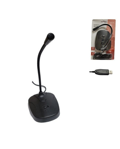 MICROFONO MULTIMEDIA DE PEDESTAL PLUG USB MOD M6