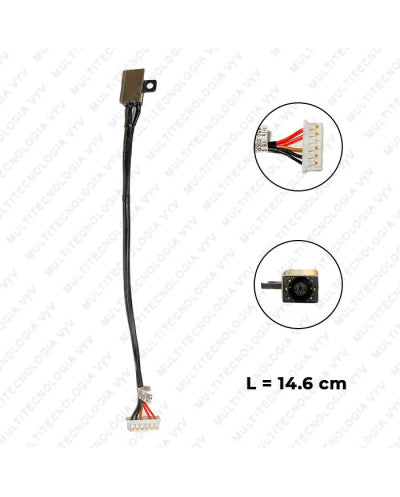 PIN DE CARGA PARA DELL 14 5100 P/N 450030060001 L-14.6 cm PLUG 4.5x3.0