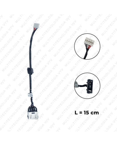 PIN DE CARGA PARA LENOVO Z50 No. PARTE DC30100LG00 L-15CM PLUG RECTANGULAR