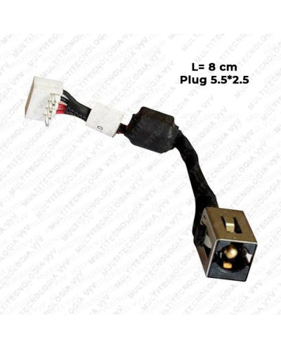 PIN DE CARGA PARA TOSHIBA P850 P/N DC30100IU00 L- 8cm PLUG 5.5x2.5