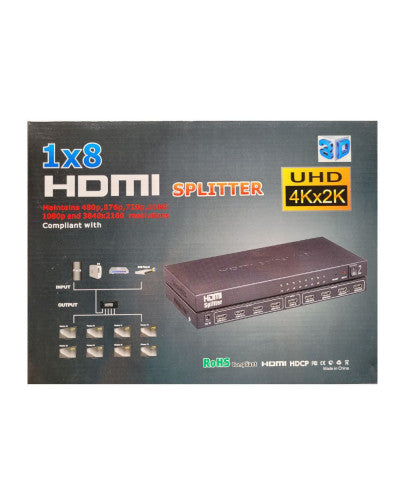 SPLITER HDMI 8 PUERTOS 4Kx2K-3D