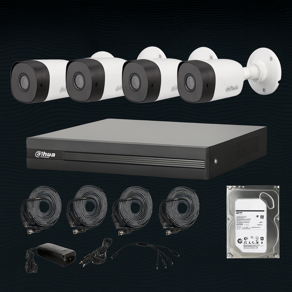 Camaras de Seguridad TUBO 720p Kit 4
