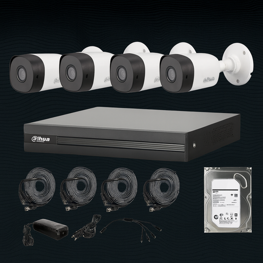 Camaras de Seguridad TUBO 720p Kit 4