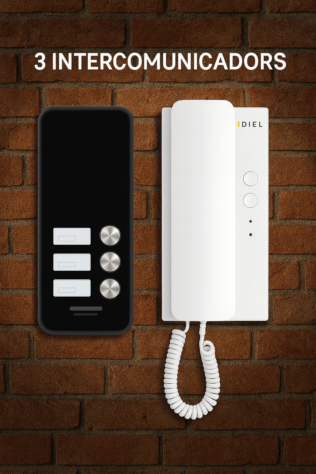 PORTERO DE SOLO AUDIO CON 3 INTERCOMUNICADORES