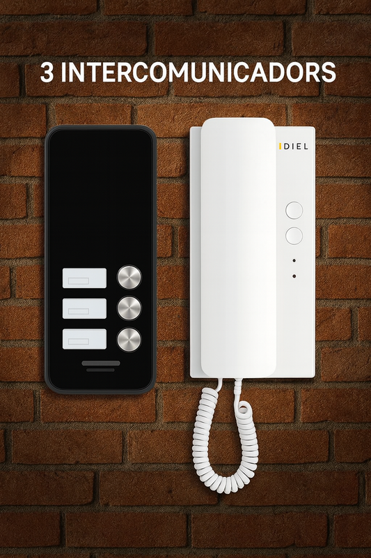 PORTERO DE SOLO AUDIO CON 3 INTERCOMUNICADORES