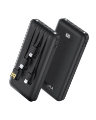 BANCO DE CARGA 10000 mAh CUATRO CABLES USB / V8 / TIPO C / IPHONE MOD. GAR148