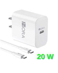 COMBO CARGADOR TIPO C A TIPO C PD 20W +CABLE L-1m MOD. GAR153