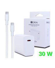 COMBO CARGADOR TIPO C TIPO C PD 30W MOD. GAR165