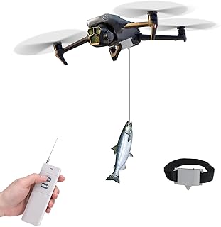 Universal Drone Airdrop System Compatible with DJI Mavic Mini 4 Pro, Mini 3, Mini 2, Air 2, Air 2S, Mavic 3 Pro, Mavic 2 - Payload Clip, Release Device, Airdropper with Fish Bait Ring Thrower Accessories (Drones Not Included)