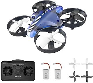 Mini Drone for Kids & Beginners, Indoor Portable Hand Operated/RC Nano Helicopter Quadcopter with Auto Hovering, Headless Mode & Remote Control, Children's Day Gift for Boys and Girls -Blue