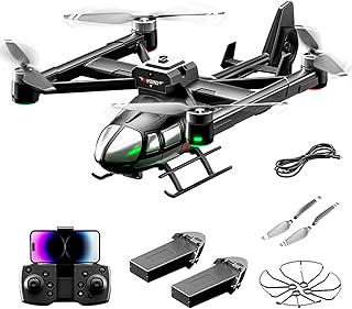 Camera Drone for Kids 8-12 & Adults, Beginner-Friendly Mini Drone with 360° Flips, One-Key Take Off/Landing, Headless Mode, 2 Batteries, RC Quadcopter Toys for Boys Girls