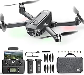 Drones with Camera for Adults 4k, WF30 GPS Follow Me Drone for Beginners Kids Foldable FPV RC Quadcopter, Return Home, Brushless Motor, 5G Transmission, 40 Mins Flight Time, 2 Batteries