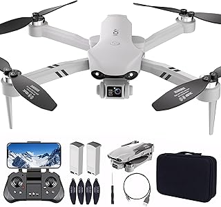 Drone with Camera for Adults, 4K UHD GPS RC Drone Brushless Motor, Smart FPV Foldable Quadcopter for Beginners, 5G WIFI Transmission, Auto Return, Follow Me, Waypoints, Altitude Hold, 30 Mins Flight Time,for Boys Girls