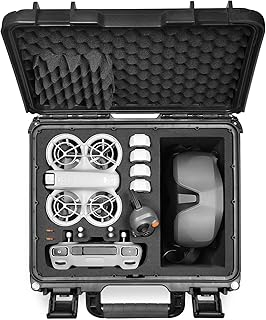 Lekufee Waterproof Hard Carrying Case for DJI Neo Drone, Neo Motion Fly More Combo, Goggles N3/3/2/Integra, RC 2/N3/N2/Motion 3/2 and Accessories (Case Only)