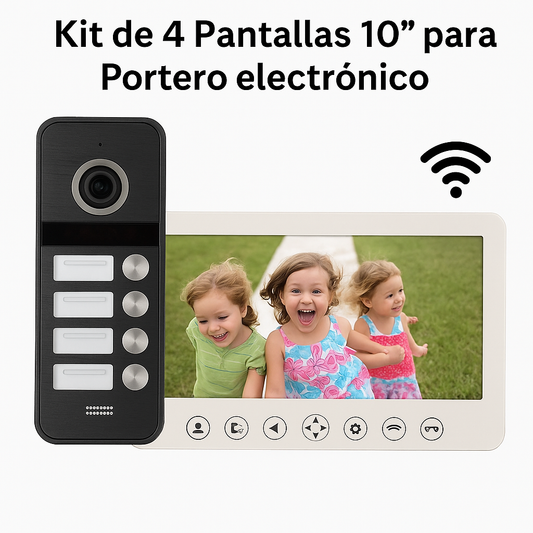PORTERO KIT 1 DE AUDIO Y VIDEO KIT 4 PANTALLAS