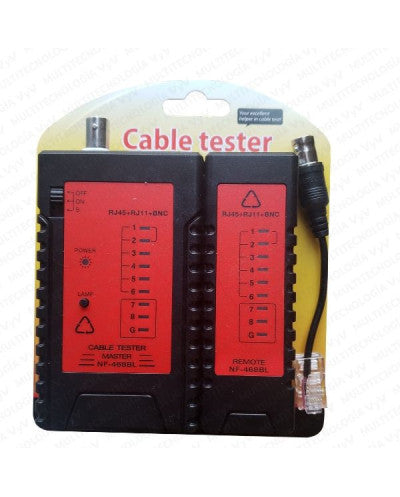 COMPROBADOR DE CABLE DE RED NS-468BL, RJ45, BNC