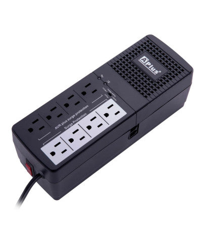 REGULADOR DE VOLTAJE 8 TOMAS 1000VA 500W + 2 PTO RJ11