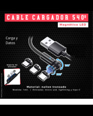 CABLE USB MAGNETICO DE CARGA (TIPO C, IPHONE, MICRO USB)