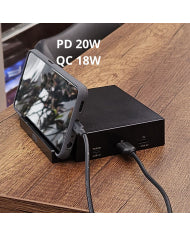 ESTACION DE CARGA 6 PUERTOS 100W  USB C + USB A