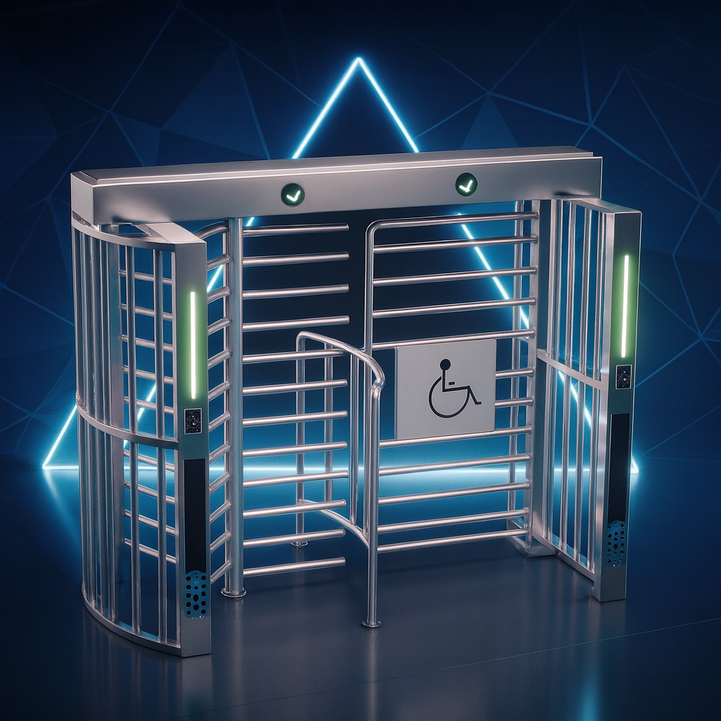 Torniquetes de seguridad biométricos de altura completa Torniquete doble automático para entradas y salidas estrictamente controladas