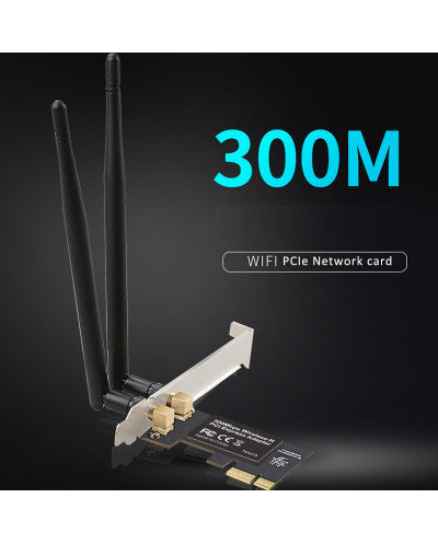 TARJETA PCI EXPRESS LAN WIRELESS 300 MBPS 2 ANTENAS 5 DBI